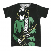 3D футболка с зеленым гитаристом