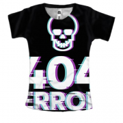 Женская 3D футболка 404 error