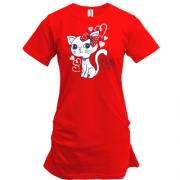 Удлиненная футболка Pretty Kitty