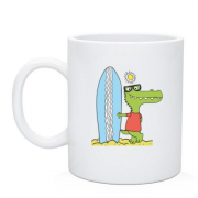 Чашка Crocodile surfer