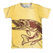 3D футболка с бронзовой рыбкой