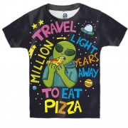 Детская 3D футболка с мечтающим пришельцем