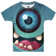 Детская 3D футболка с существом циклопом