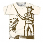 3D футболка с песочным рыбаком (2)
