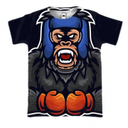 3D футболка с обезьяной боксером