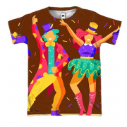 3D футболка с танцующими людьми