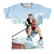3D футболка с парнем на водном скутере