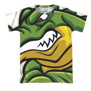 3D футболка с коварным крокодилом