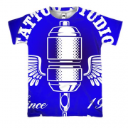 3D футболка blue Tattoo studio