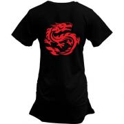 Подовжена футболка Червоний дракон