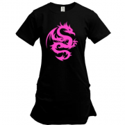 Подовжена футболка Рожевий дракон