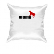 Подушка с надписью "Муму" в стиле Пума