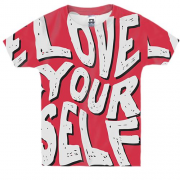 Дитяча 3D футболка Love yourself