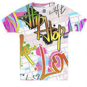 Детская 3D футболка с хип-хоп граффити