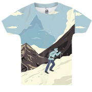 Детская 3D футболка с походом в горы