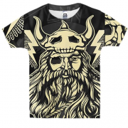 Детская 3D футболка со скандинавским богом Одином