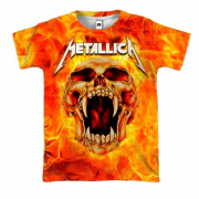 3D футболка Metallica (огненный череп)