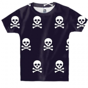 Дитяча 3D футболка з піратськими черепами і кістками