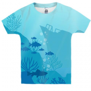 Детская 3D футболка с подводным миром