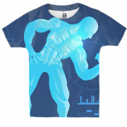 Дитяча 3D футболка з синім бодибилдером