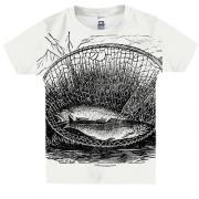 Детская 3D футболка с рыбами в сетках (2)