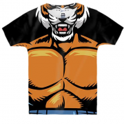 Детская 3D футболка с накаченным тигром