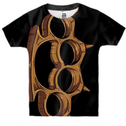 Дитяча 3D футболка з коричневим кастетом