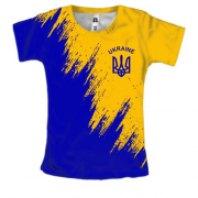 Жіноча 3D футболка Ukraine (жовто-синя)