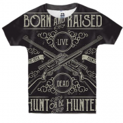 Детская 3D футболка Hunt or be Hunted