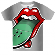 Детская 3D футболка Rolling Stones Skate