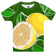 Детская 3D футболка с лимоном и цитрусовыми