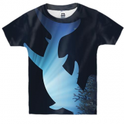 Детская 3D футболка с рогатой акулой