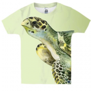 Детская 3D футболка с легкой черепахой