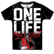 Дитяча 3D футболка One life - many fight