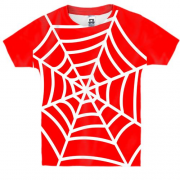 Детская 3D футболка с белой паутиной
