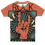 Дитяча 3D футболка rock festival