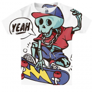 Детская 3D футболка Yeah skate skull