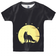 Детская 3D футболка с лисой и антилопами