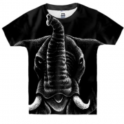 Детская 3D футболка со контурным слоном
