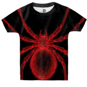 Детская 3D футболка с красным пауком