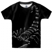 Детская 3D футболка с контурным скорпионом