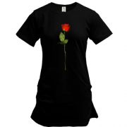 Подовжена футболка з Трояндою