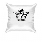 Подушка с надписью "Sing"