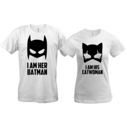 Парные футболки Batman and Catwoman