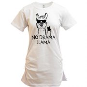 Удлиненная футболка No Drama LLama