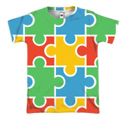 3D футболка Puzzle Pattern