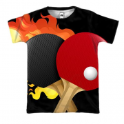 3D футболка с ракетками для пинг-понга