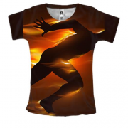 Женская 3D футболка Running Man