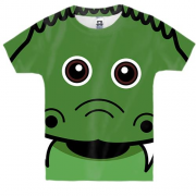 Детская 3D футболка с милым крокодилом