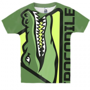 Детская 3D футболка с вертикальным крокодилом (2)